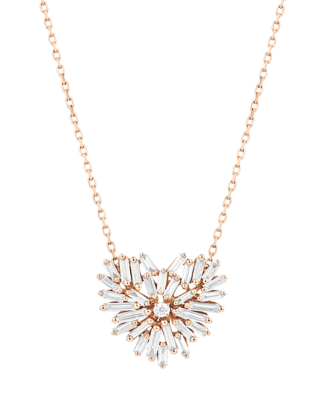 18k Diamond Small Angel Heart Necklace